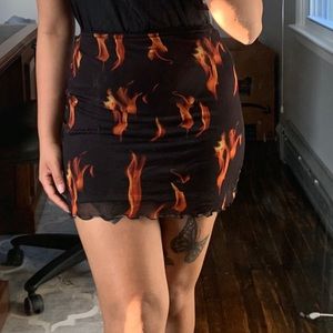 URBAN OUTFITTERS FLAME SKIRT